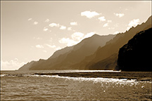 Na Pali Morning Sepia